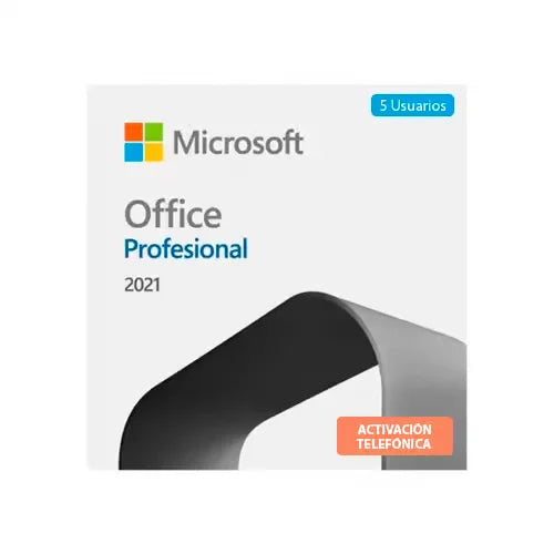 Usuarios de Microsoft Office 2021 Professional Plus 5 - Activación telefónica