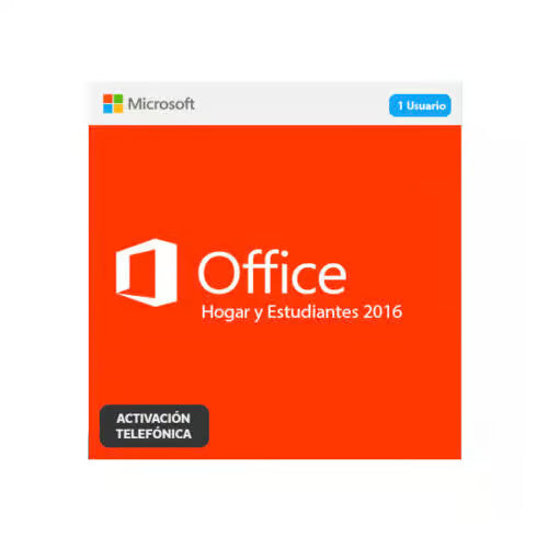 Microsoft Office 2016 Hogar y Estudiantes - Activación telefónica para 1 usuario