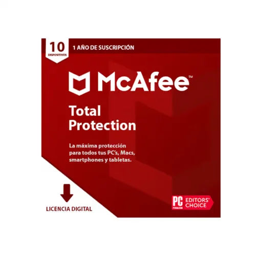 Antivirus McAfee Total Protection 10 Dispositivos 12 Meses
