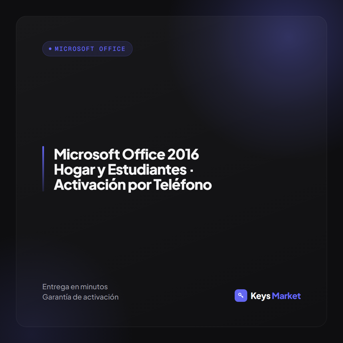 Microsoft Office 2016 Hogar y Estudiantes · Activación por Teléfono