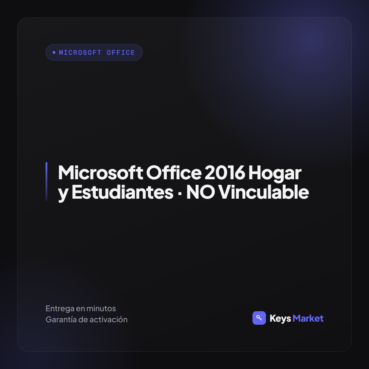 Microsoft Office 2016 Hogar y Estudiantes · NO Vinculable